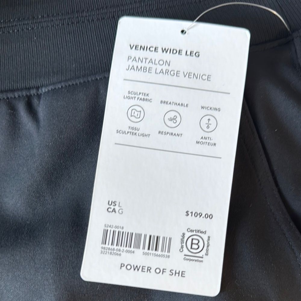 Athleta Venice Wide Leg Pants in Charcoal